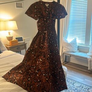 NWT Anthropologie Somerset Leopard Print Maxi Dress
